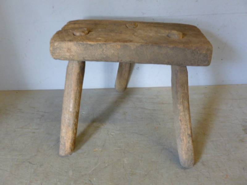 lot 12 image: Antique Milking Stool