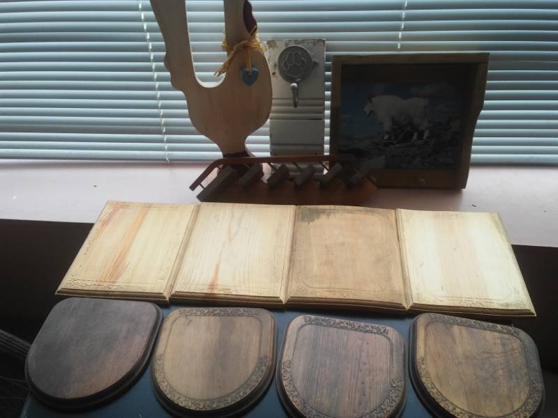 lot 66 image: Wood craft pieces and more.