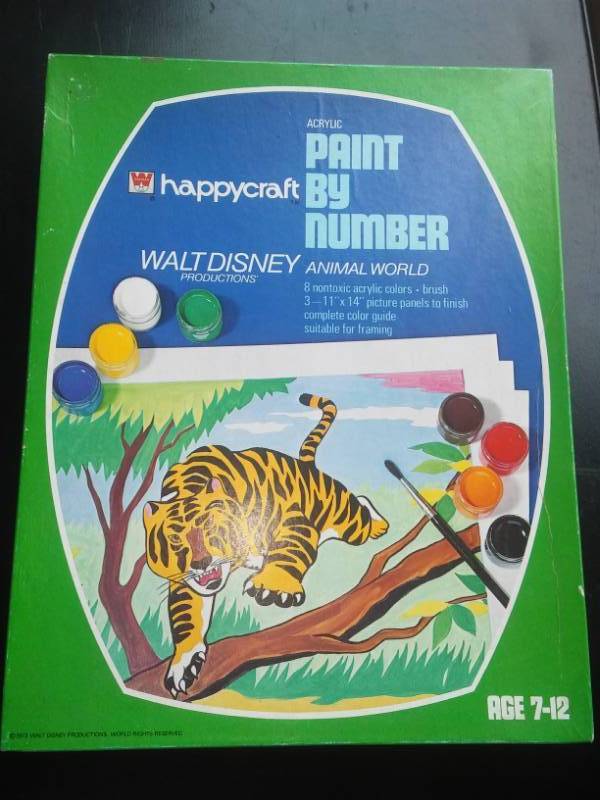 lot 75 image: 1973 Walt Disney Whitman paint by number. NOS new in box.