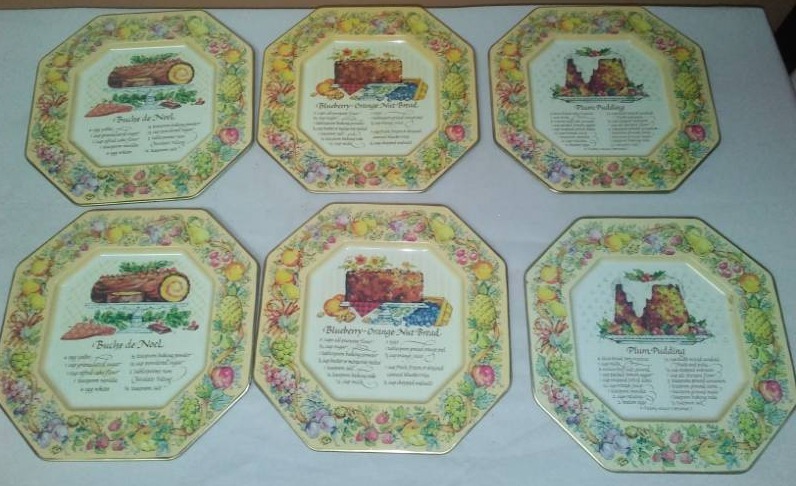 lot 179 image: Vintage  Avon metal plates, two sets of 3