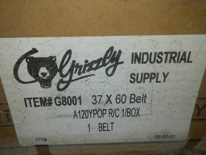 lot 244 image: Grizzly Industrial Supply 120 grit.