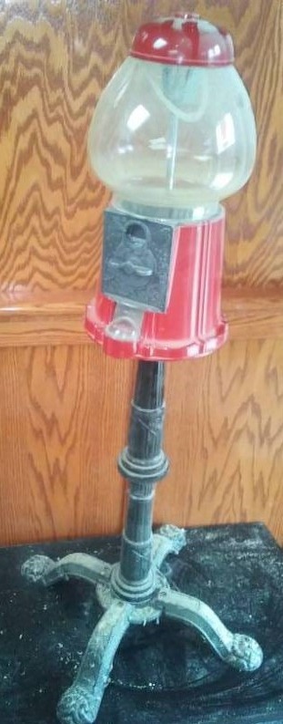 lot 268 image: Gumball candy machine by carousel