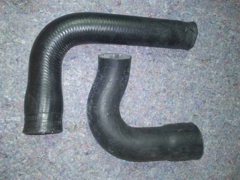 Upper and lower radiator hoses.
