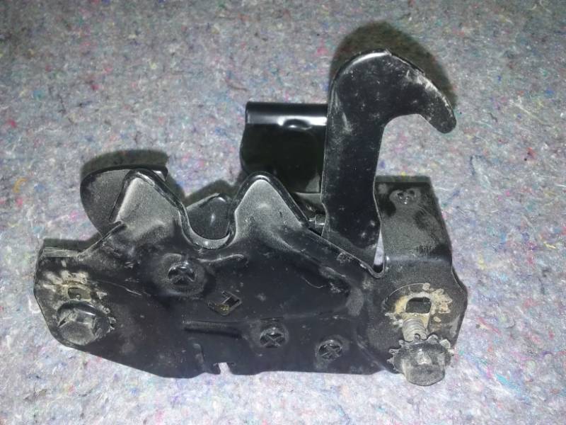 Front hood latch, both pieces. Original