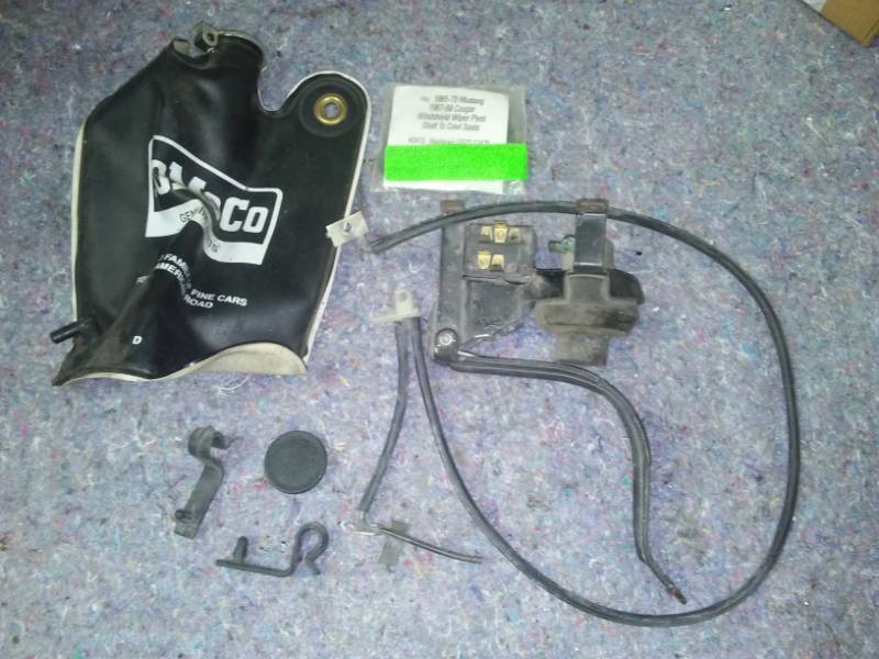 Windshield washer kit - foot pump bag and all components.