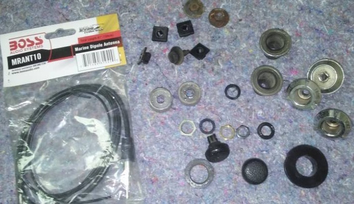 Misc. Radio knobs and Bezels, antenna wire and more.