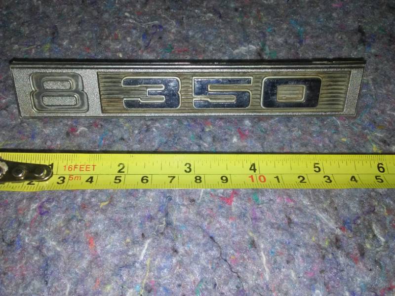 8 350 Front Fender Badging.