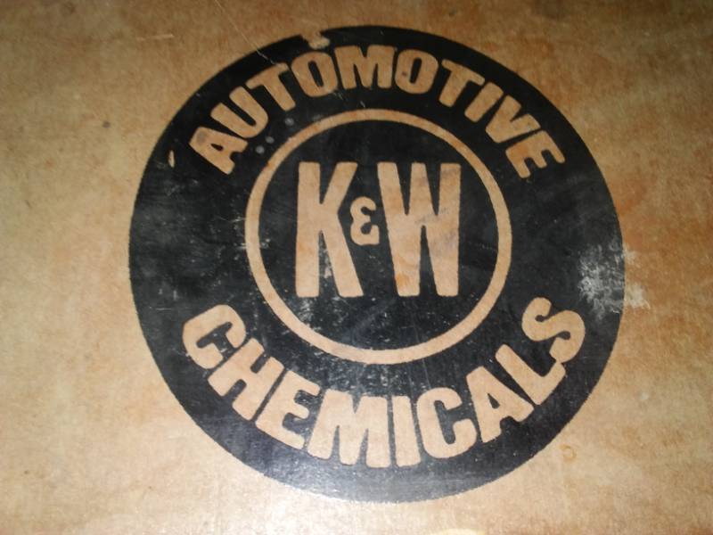 Vintage Mechanic Stool, K & W Automotive Chemicals.