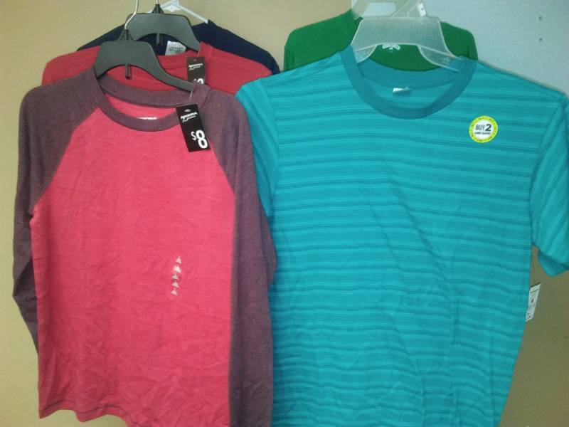 lot 401 image: Boys shirts, large - 5 short sleeve  long sleeve.
