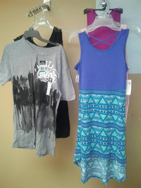 lot 408 image: Ladies, large - 5. Shorts and tanks.
