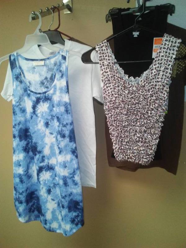 lot 515 image: Womens tanks and tees- 8. Size small.