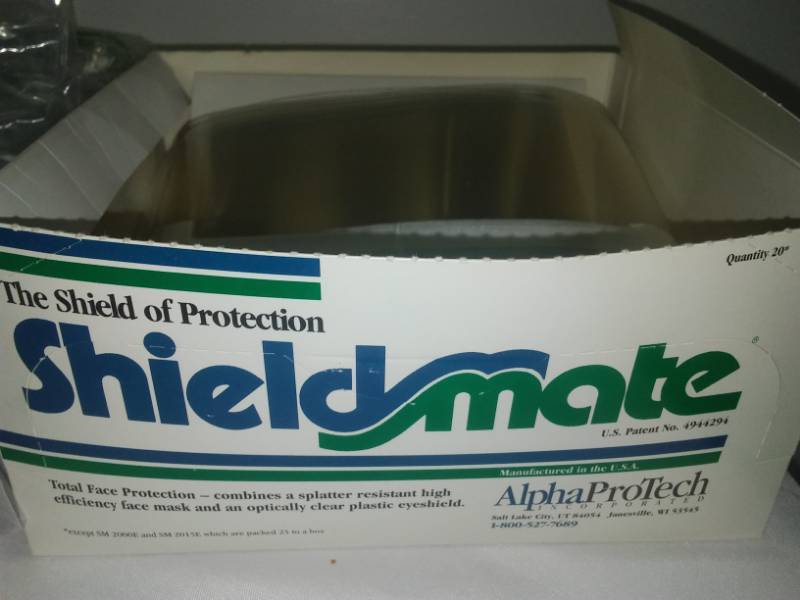 lot 235 image: Medical provider eye guards and shield mate.