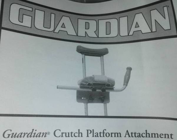lot 253 image: Guardian crutch platform attachment. 2 - left and right - new in box