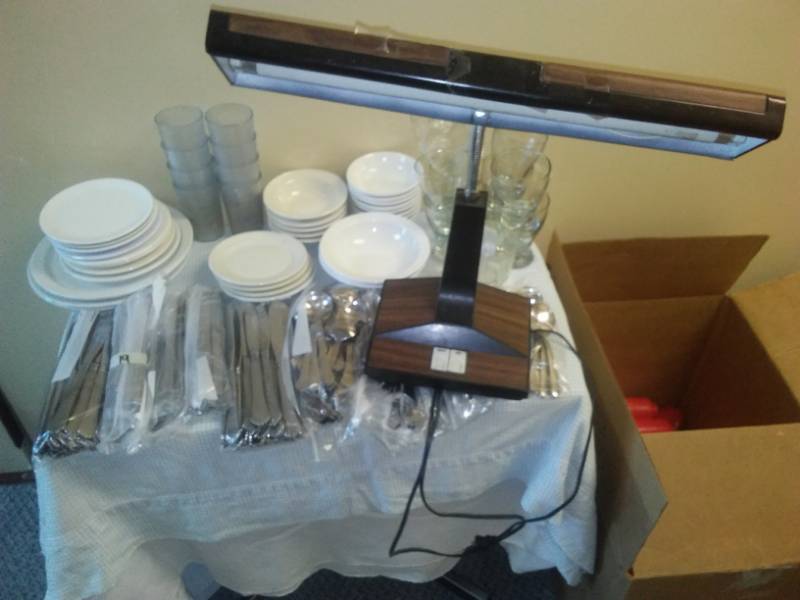 lot 287 image: Miscellaneous flatware, bowls, plates, glasses.