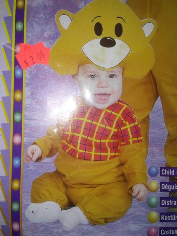 lot 214 image: 20 Halloween bear costume. 2-4 year old.