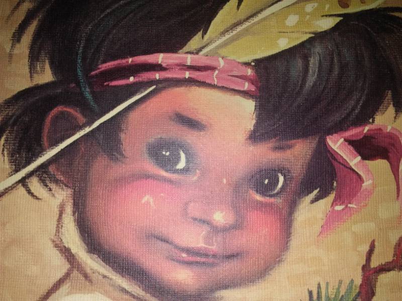 lot 267 image: Vintage fabulous Billy Roadrunner, Native American little warrior Boy by Montague.