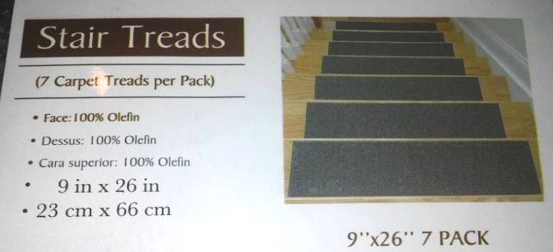 lot 151 image: 14 new stair treads, two packages of seven.