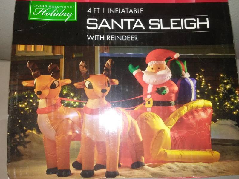 lot 166 image: NEW Christmas Santa and sleigh inflatable - big.
