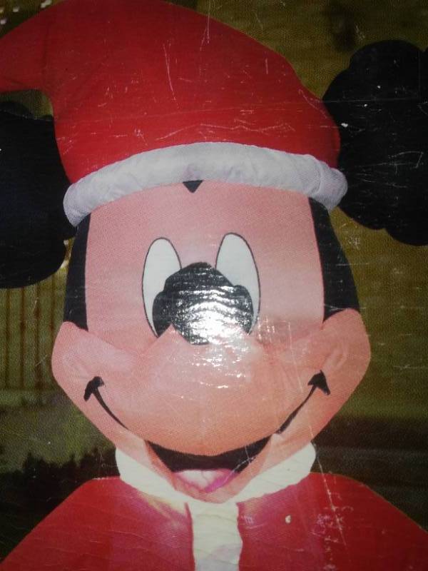 lot 169 image: Mickey Mouse inflatable with Christmas laser lights.