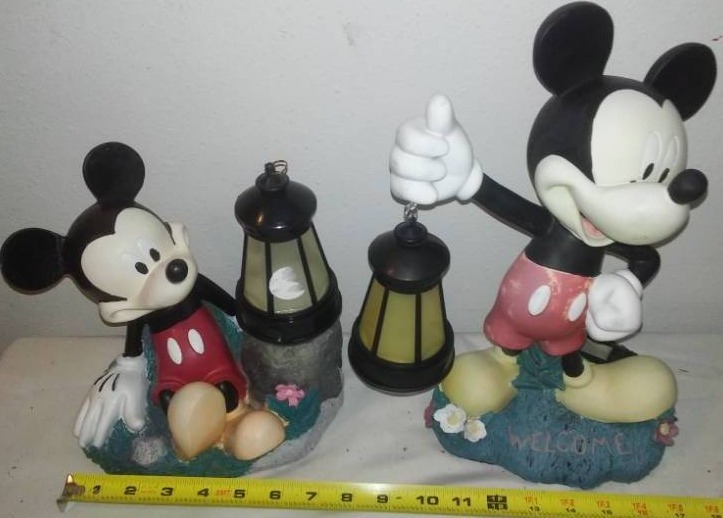 lot 179 image: Mickey Mouse light up statues