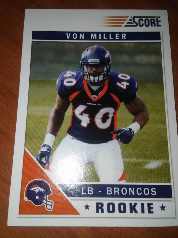 NEW Von Miller Rookie Card. Denver Broncos,  ^^NO RESERVES^^ CHEAP  SHIPPING -- SPEE DEE-- ANTIQUE / CONSIGNMENT / VARIETY STORE LIQUIDATION --  Antique, Vintage. Collectible, Purses, Disney, Bison NFL Rookie Cards