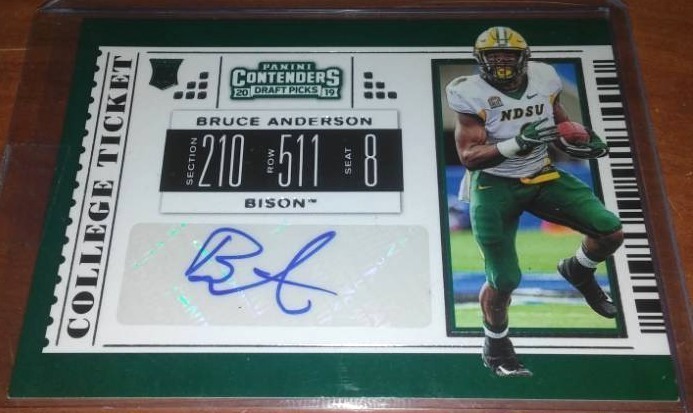 lot 128 image: New Bruce Anderson Autographed Rookie Card.