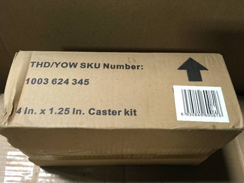 lot 28 image: Husky 4 in. Black Caster Kit for Welded Steel Garage Cabinets