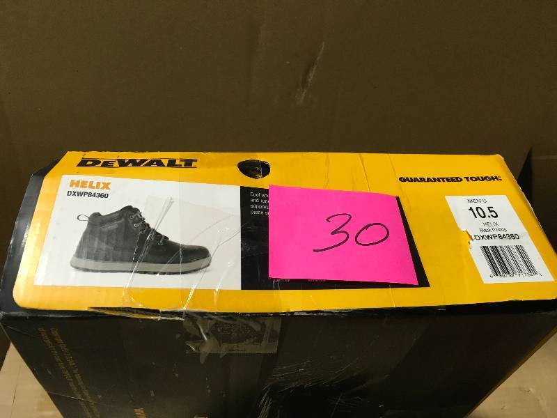 lot 30 image: DEWALT Helix Mens Size Leather Steel Toe 6 in. Work Boot SZ 10.5 not used
