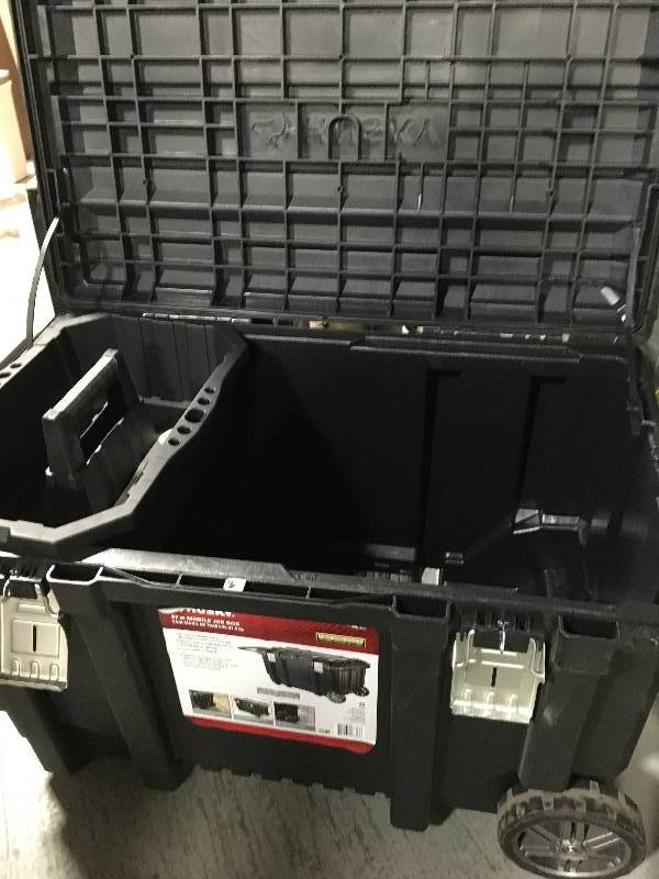 lot 33 image: Husky 37 in. Mobile Job Box Utility Cart Black