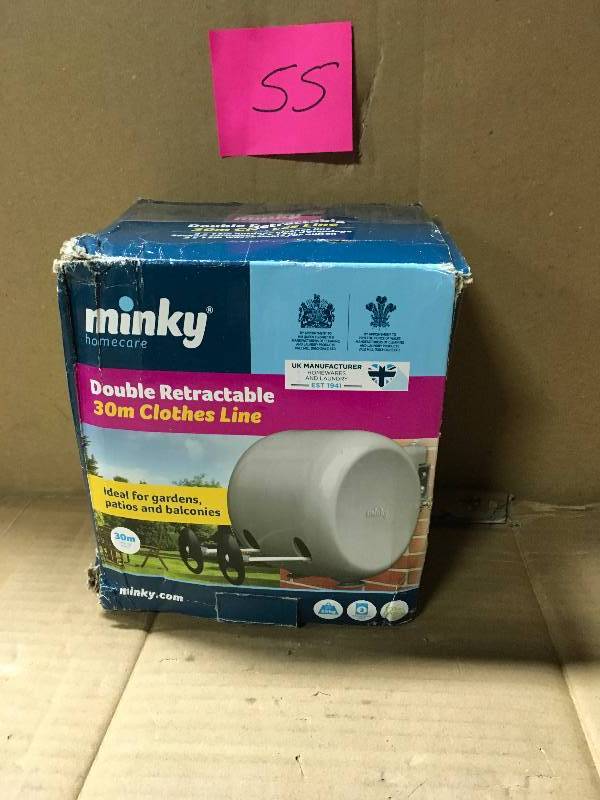 Minky 98 Ft Retractable Clothesline In Good Condition Kx Real