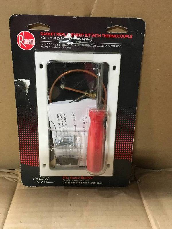 lot 62 image: Rheem Water Heater Gasket Replacement Kit with Thermocouple and Tool - RH20064