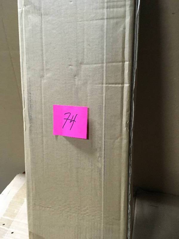 lot 74 image: 8 in. D x 24 in. L x 1-34 in. H Espresso Floating Shelf in good condition