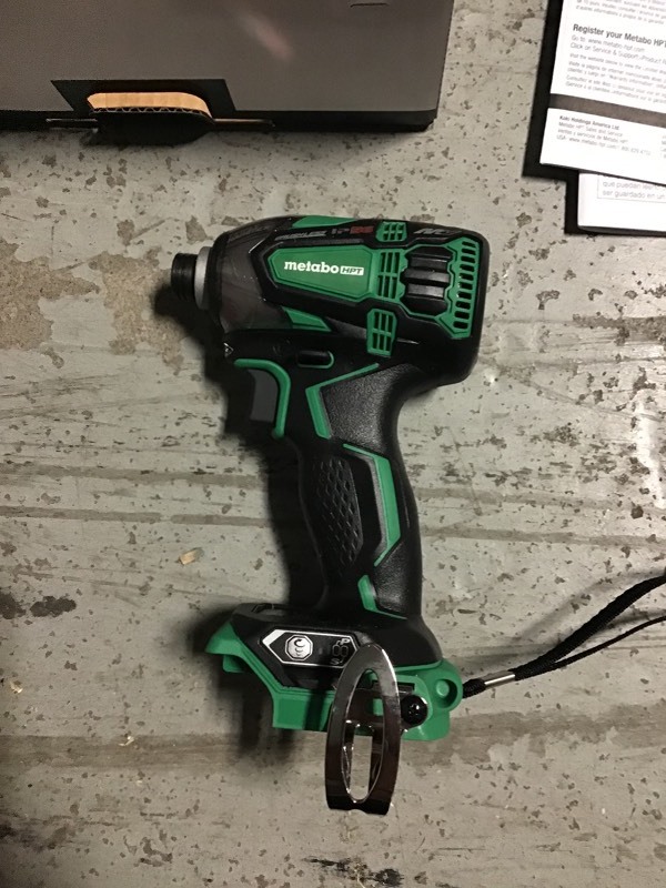lot 108 image: Metabo HPT WH36DBQ4M 36V Multi Volt Brushless Impact Driver with Triple Hammer (Tool Only) not used