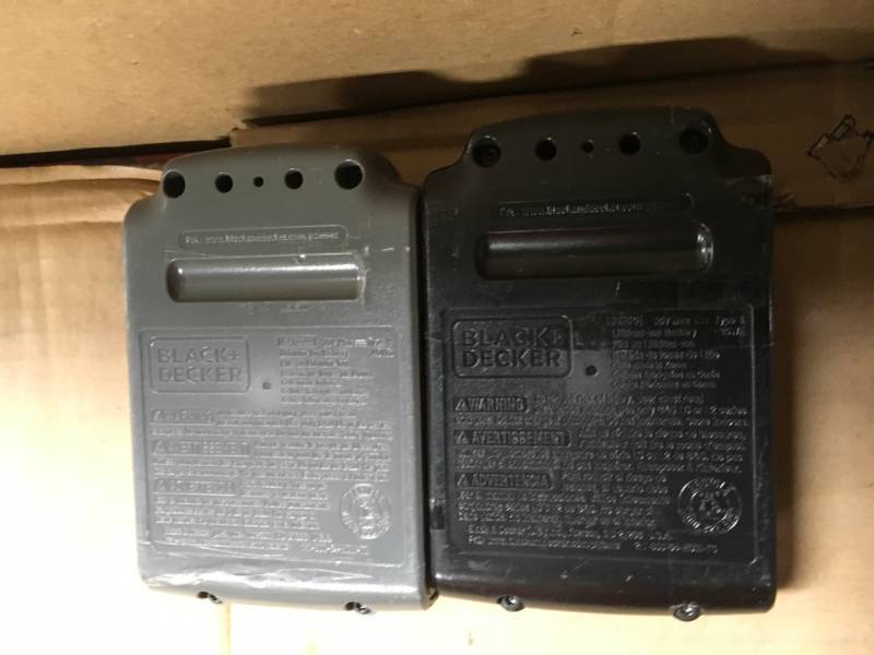 lot 18 image: BLACKDECKER 20-Volt MAX Lithium-Ion Battery Pack 2.0Ah & BLACKDECKER 20-Volt Max Lithium-Ion Battery Pack 1.5Ah in good condition