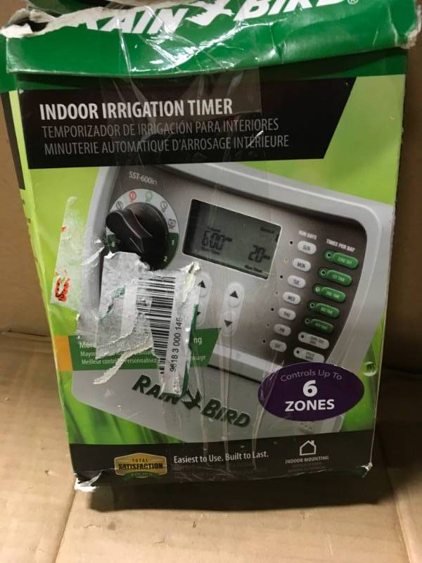 lot 26 image: Rain Bird 6-Station Indoor Simple-To-Set Irrigation Timer in good condition