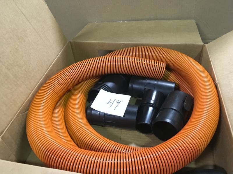 lot 49 image: RIDGID 1-78 in. x 10 ft. Professional Grade Vacuum Hose Kit for RIDGID Wet Dry Shop Vacuums in good condition