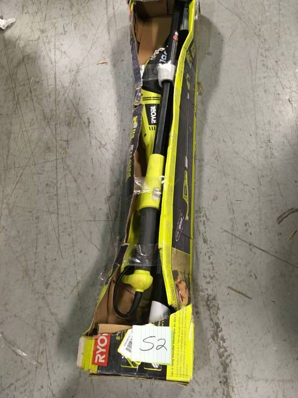 lot 52 image: RYOBI 8 in. 6 Amp Pole Saw in good condition