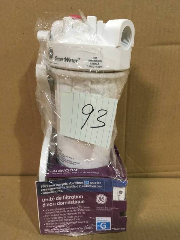 lot 93 image: General Electric GXWH04F Standard Flow Whole House Filtration System in good condition