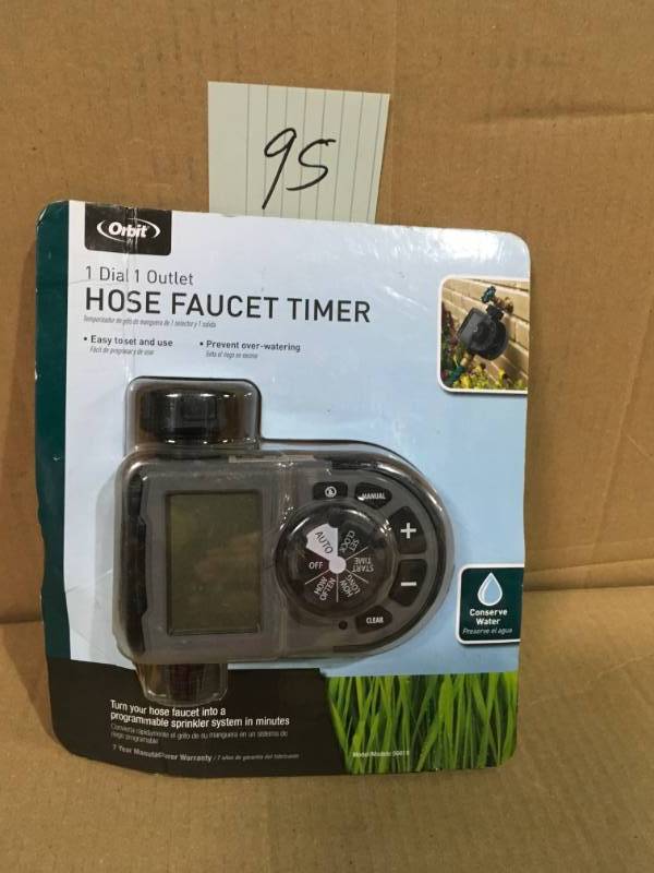 lot 95 image: Orbit 1-Outlet Hose Faucet Timer in good condition