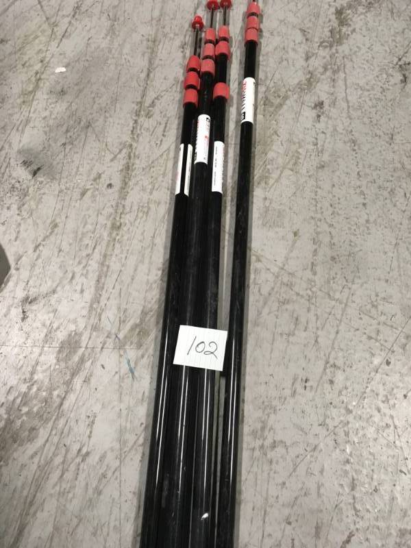 lot 102 image: ZipWall ZP4 Contains 4 10 ft. Steel Spring Loaded Poles 4-Heads, 4-Plates, 4-Tethers, 4-Grip Disks, 2-Zippers and 1-Carry Bag MISSING PCS