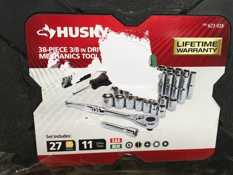 lot 24 image: Husky Mechanics Tool Set (38-Piece) in good condition