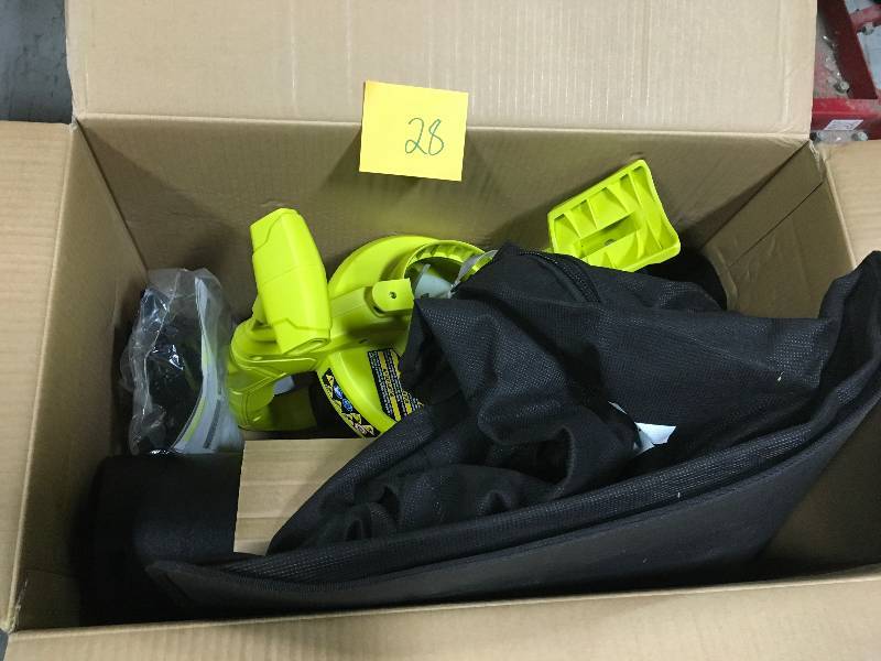 lot 28 image: RYOBI 40-Volt Lithium-Ion Cordless Battery Leaf VacuumMulcher (Tool Only) not used