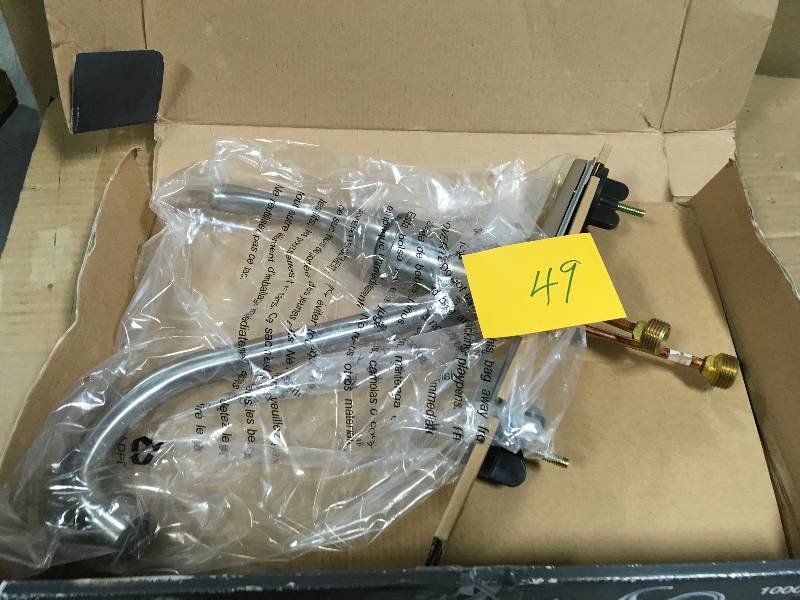 lot 49 image: Glacier Bay Builders Single-Handle Standard Kitchen Faucet in Stainless Steel  in good condition