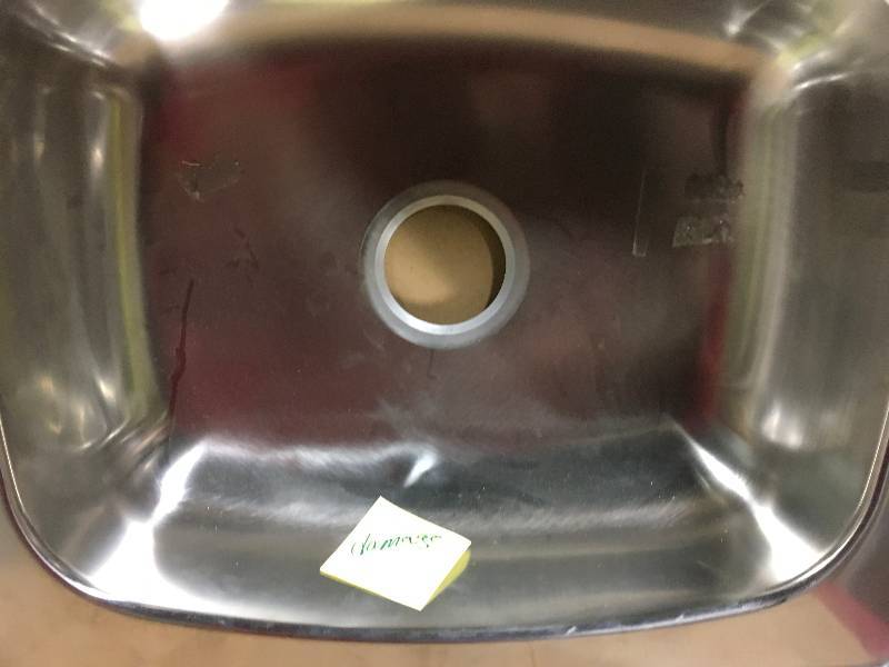 lot 54 image: Glacier Bay Drop-In Stainless Steel 25 in. 4-Hole Single Bowl Kitchen Sink SEE PICS DAMAGE