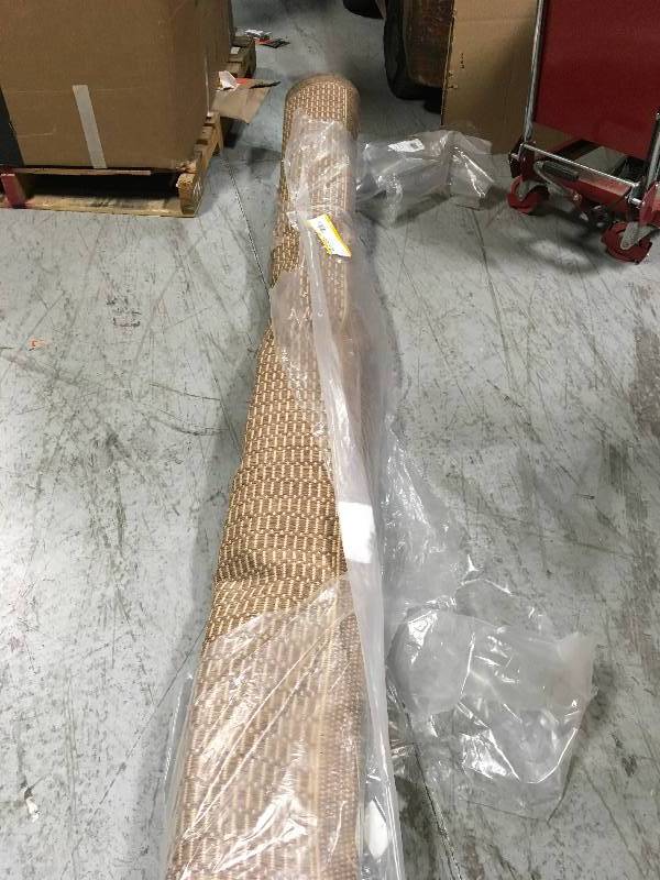 lot 67 image: Home Decorators Collection Saddlestitch CocoaNatural 9 ft. x 13 ft. Area Rug not used