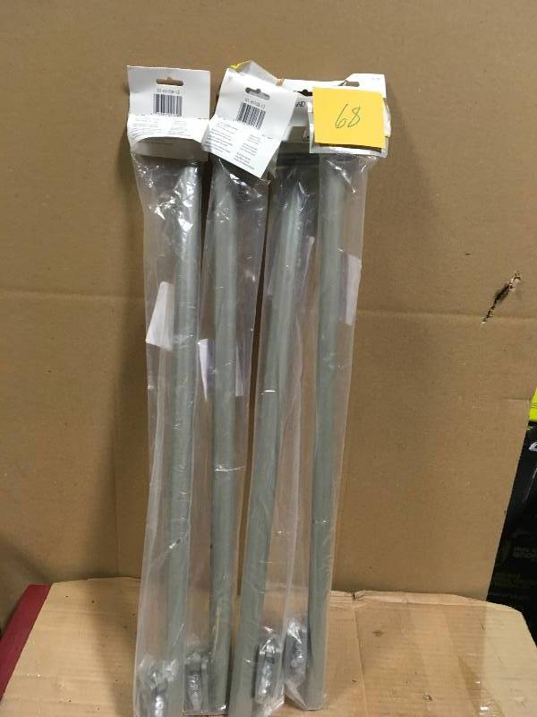 lot 68 image: ClosetMaid Style 30-48 in. W Satin Nickel Adjustable Hang Rod not used
