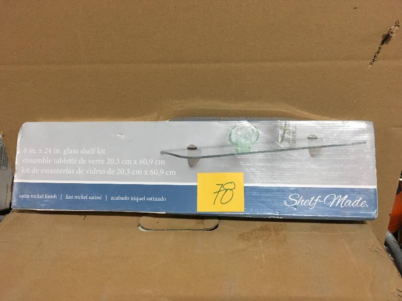 lot 78 image: Knape & Vogt Glass Shelf Kit not used