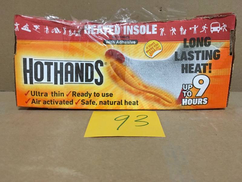 lot 93 image: HeatMax HotHands Heated Insole Foot Warmers not used