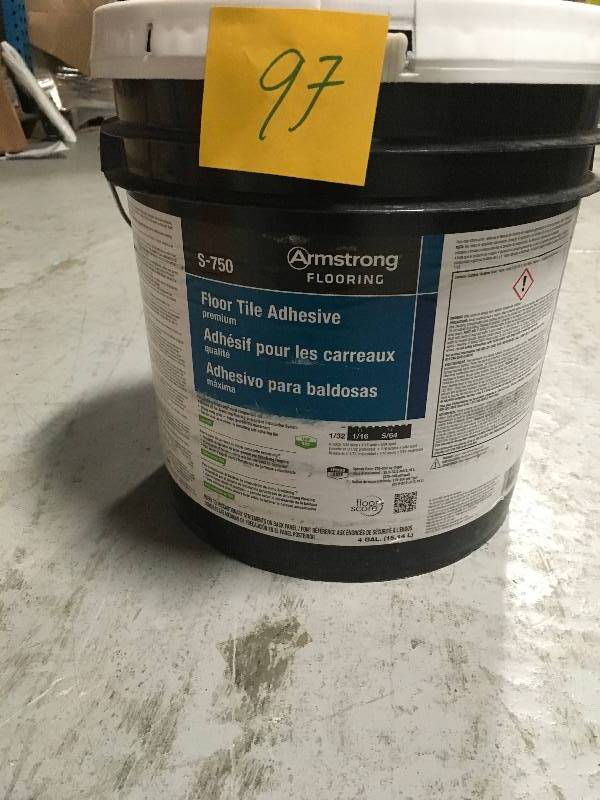 lot 97 image: Armstrong S-750 4 Gal. Resilient Tile Adhesive not used