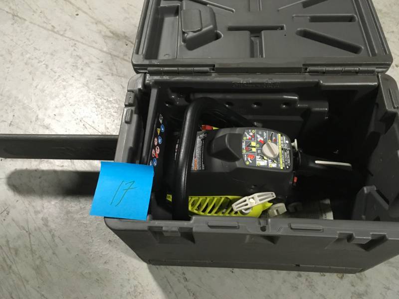 RYOBI 16 in. 37cc 2-Cycle Gas Chainsaw with Heavy-Duty Case in good condition